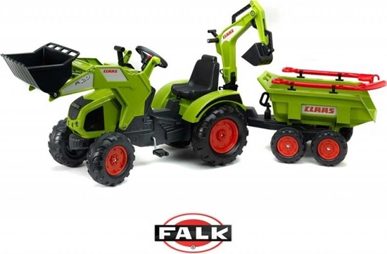 Изображение Falk FALK Ogromny traktor CLAAS AXOS z Przyczepą, Łyżką i Spychaczem