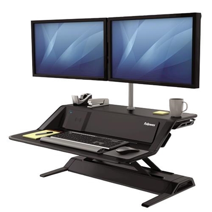 Attēls no Fellowes Lotus DX Sit-Stand Workstation - Black