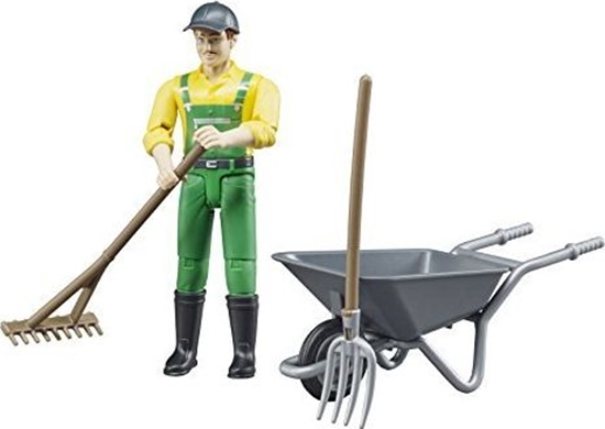 Picture of Figurka Bruder BRUDER figure set farmer with accessories - 62610