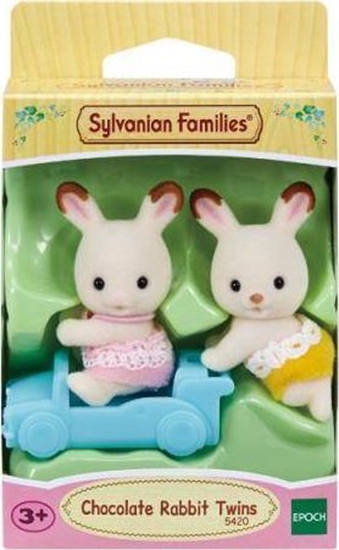 Изображение Figurka Epoch Sylvanian Bliźniaki królików z czekoladowymi uszkami (05420)