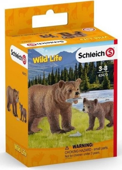 Изображение Figurka Schleich Matka grizzly z małym niedźwiedziem