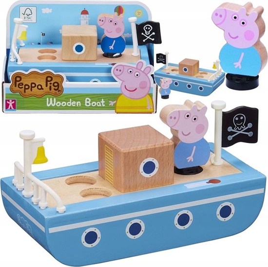 Изображение Figurka Tm Toys Świnka Peppa - Drewniana łódka (PEP 07209)