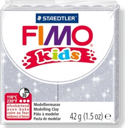 Attēls no Fimo Masa plastyczna termoutwardzalna Kids brokatowa srebrna 42g