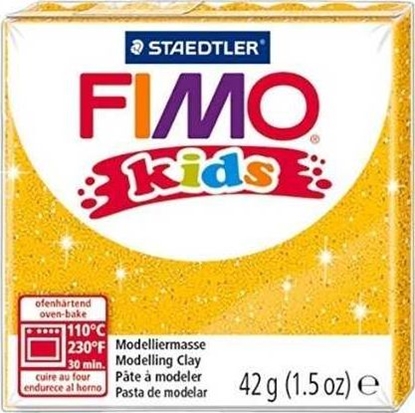 Attēls no Fimo Masa plastyczna termoutwardzalna Kids brokatowy złoty 42g