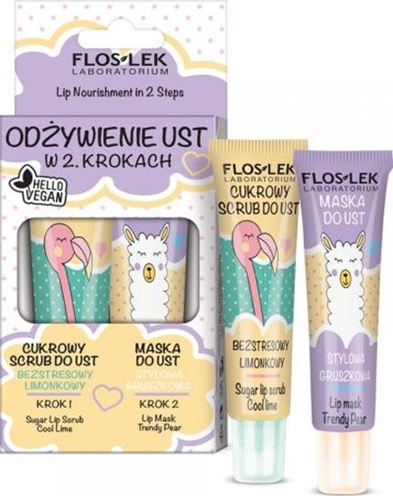 Picture of FLOSLEK FLOS*LIP CARE VEGE Duo( Scrub limonka+Maska grusz)