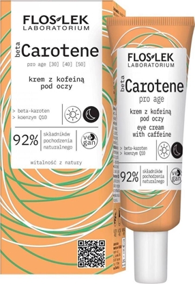 Изображение FLOSLEK FLOSLEK_Beta Carotene Eye Cream With Caffeine krem pod oczy z kofeiną 30ml