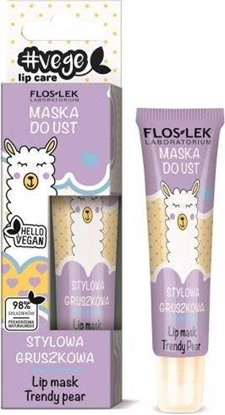 Изображение FLOSLEK Vege Lip Care maska do ust stylowa gruszkowa, 14g