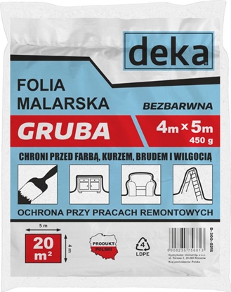 Изображение Folia malarska EPM Folia malarska gruba 4*5 m bezbarwny