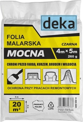 Attēls no Folia malarska EPM FOLIA MALARSKA MOCNA CZARNA 4*5M 300G