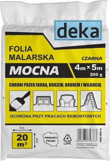 Picture of Folia malarska EPM FOLIA MALARSKA MOCNA CZARNA 4*5M 300G