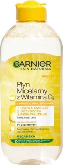 Изображение Garnier Skin Naturals płyn micelarny z witaminą Cg do skóry matowej i zmęczonej 400ml