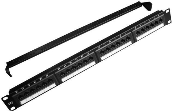 Изображение Gembird Patch panel 19'' 1U 24x RJ-45 kat.6 (NPP-C624CM-001)