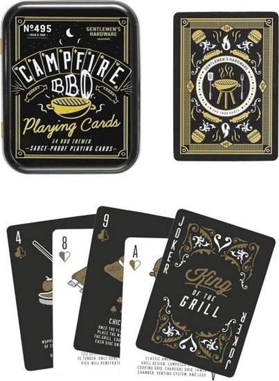 Изображение Gentlemens Hardware Gra kempingowa BBQ Playing Cards w puszce