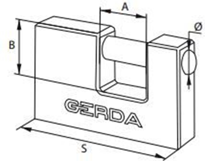 Picture of Gerda Kłódka żeliwna trzpieniowa 70mm (GROKZT0007000.0623OP)