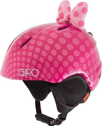 Attēls no Giro Kask zimowy LAUNCH PLUS pink bow polka dots roz. S (52-55.5 cm)