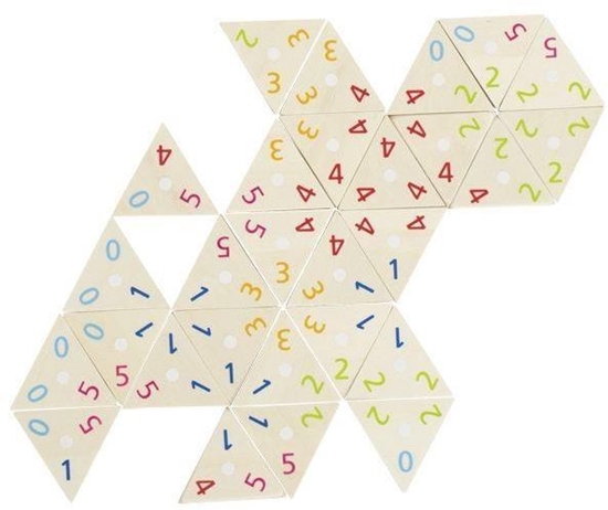 Picture of Goki Drewniane Domino trójkąty matematyczne (246774)