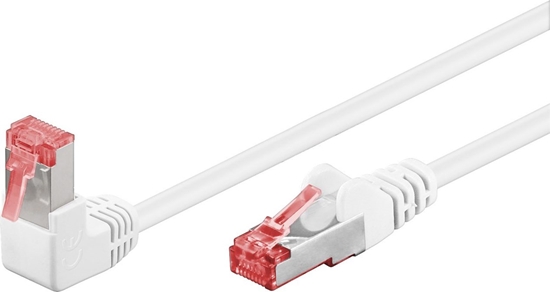 Picture of Goobay GOOBAY Patchcord S/FTP Kat. 6 Prosty / Kątowy 90 Biały 0,25m