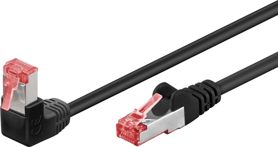 Picture of Goobay GOOBAY Patchcord S/FTP Kat. 6 Prosty / Kątowy 90 Czarny 10m