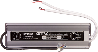 Attēls no GTV Zasilacz LED wodoodporny 150W IP67 DC 12V (LD-WZA150W-NW)