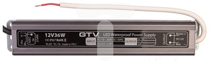 Attēls no GTV Zasilacz LED wodoodporny 36W IP67 DC 12V (LD-WZA36W-NW)