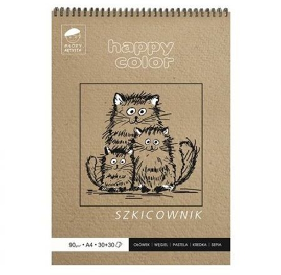 Изображение Happy Color Szkicownik A4 60k biały