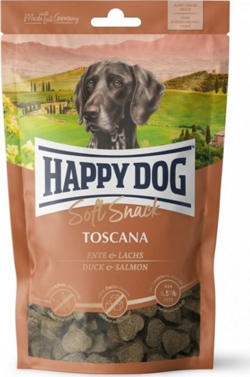 Picture of Happy Dog Soft Snack Toscana, przysmak dla psów dorosłych, kaczka i łosoś, 100g, saszetka