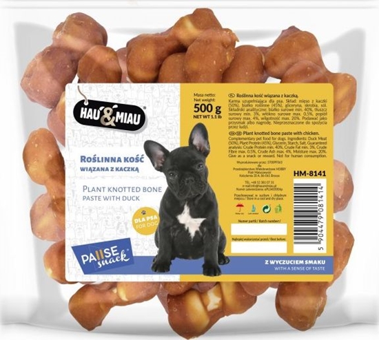 Picture of Hau&Miau Pausesnack przysmak dla psa, roślinna kość wiązana z kaczką 500g