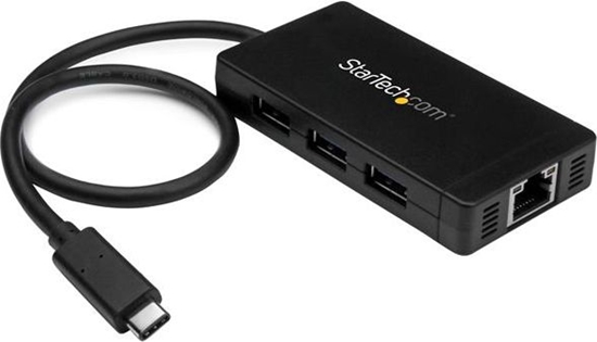 Изображение HUB USB StarTech 1x RJ-45  + 3x USB-A 3.0 (HB30C3A1GE)