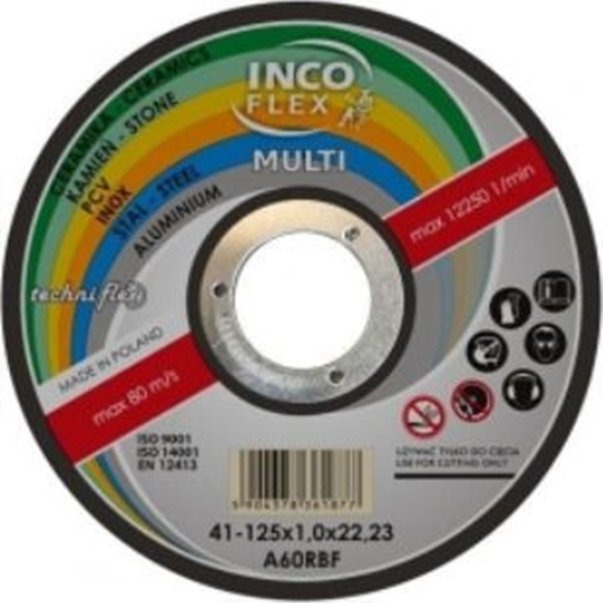 Picture of Inco Flex tarcza uniwersalna metal, pcv, beton 125x1,0mm (M415-125-1.0-22A60Rm)