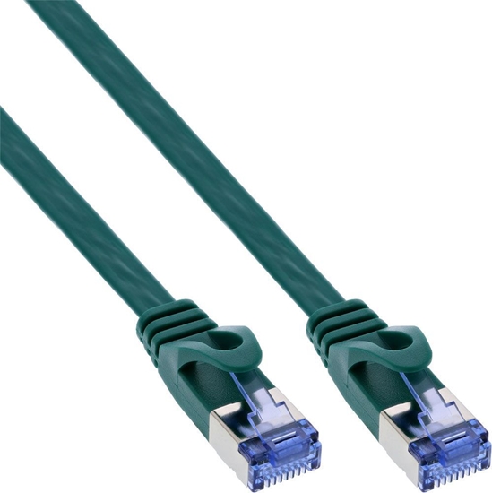 Picture of InLine Flat Patch kabel, U/FTP, Cat.6A, zielony, 1m (71801G)