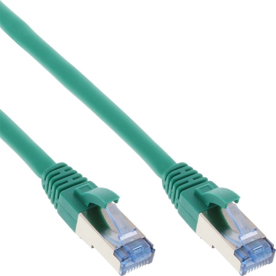 Picture of InLine Patch Cable - S / FTP (PiMf) - Cat.6A - 500MHz - Halogen Free - Copper - Green - 15m (76815G)