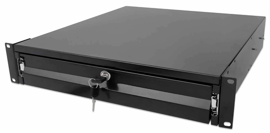 Picture of Intellinet 19" Storage Drawer, 2U, Lockable, 466mm Depth, Black