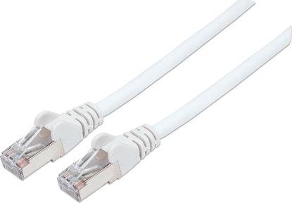 Attēls no Intellinet Network Patch Cable, Cat6, 1m, White, Copper, S/FTP, LSOH / LSZH, PVC, RJ45, Gold Plated Contacts, Snagless, Booted, Lifetime Warranty, Polybag