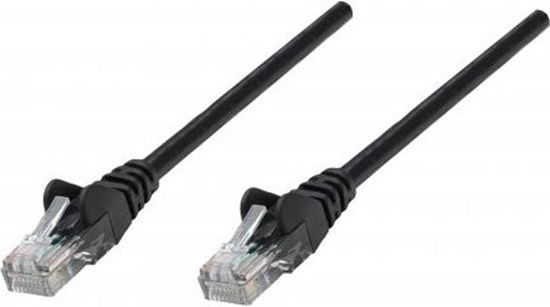 Изображение Intellinet Network Patch Cable, Cat5e, 1.5m, Black, CCA, SF/UTP, PVC, RJ45, Gold Plated Contacts, Snagless, Booted, Lifetime Warranty, Polybag