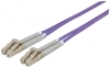 Picture of Intellinet Fiber Optic Patch Cable, OM4, LC/LC, 2m, Violet, Duplex, Multimode, 50/125 µm, LSZH, Fibre, Lifetime Warranty, Polybag