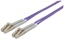 Attēls no Intellinet Fiber Optic Patch Cable, OM4, LC/LC, 2m, Violet, Duplex, Multimode, 50/125 µm, LSZH, Fibre, Lifetime Warranty, Polybag