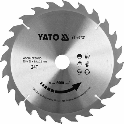 Picture of Yato YATO PIŁA TARCZ.WID. 255*24*30 60731 YT-60731