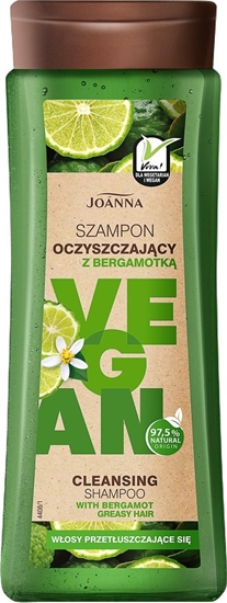 Изображение Joanna Vegan szampon oczyszczający bergamotka