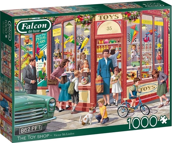 Изображение Jumbo Puzzle 1000 Falcon Sklep z zabawki na rogu ulicy