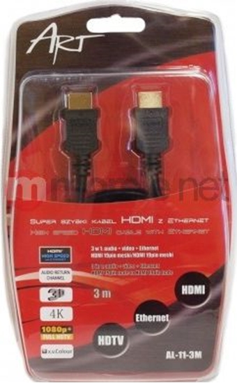 Picture of Kabel Art HDMI - HDMI 3m czarny (KABHDMI/HDMIAL11)