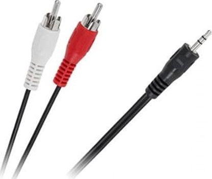 Attēls no Kabel Cabletech Jack 3.5mm - RCA (Cinch) x2 1.2m czarny (LEC-KPO2747-1,2)