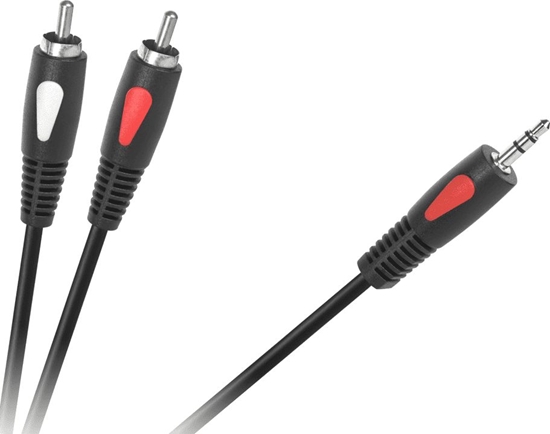 Изображение Kabel Cabletech Jack 3.5mm - RCA (Cinch) x2 1.8m czarny (4977)