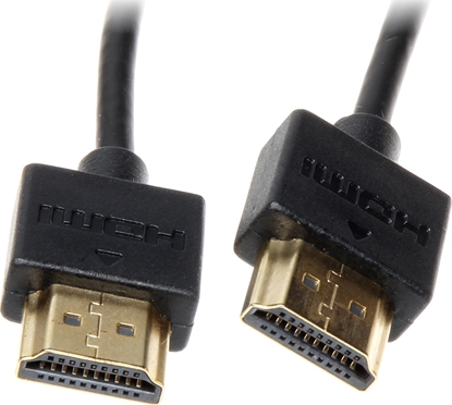 Attēls no Kabel HDMI - HDMI 3m czarny (HDMI-3.0/SLIM)