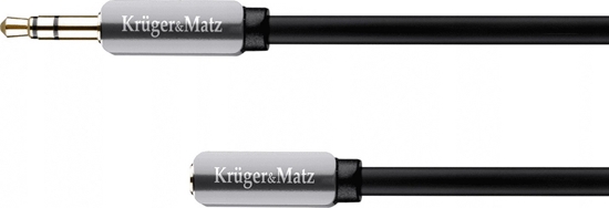 Изображение Kabel Kruger&Matz Jack 3.5mm - Jack 3.5mm 1.8m srebrny (KM0316)