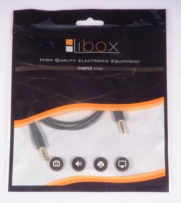 Attēls no Kabel Libox Jack 3.5mm - Jack 3.5mm 1m czarny (LB0061)