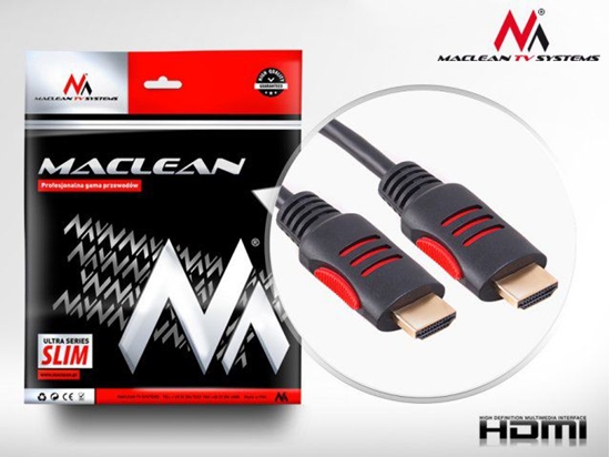 Изображение Kabel Maclean HDMI - HDMI 5m czerwony (MCTV-814)