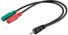 Изображение Kabel Manhattan Jack 3.5mm - Jack 3.5mm x2 0.15m czarny (352024)