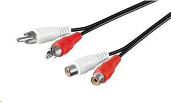 Изображение Kabel PremiumCord RCA (Cinch) x2 - RCA (Cinch) x2 10m czarny (kjackcmf2-10)