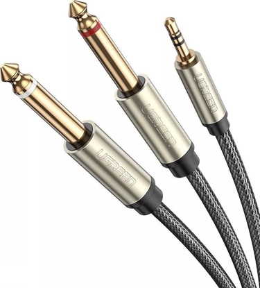 Изображение Kabel Ugreen Jack 3.5mm - Jack 6.3mm x2 3m szary (UGR545GRY)