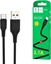 Изображение Kabel USB Denmen USB-A - USB-C 2 m Czarny (D23T)